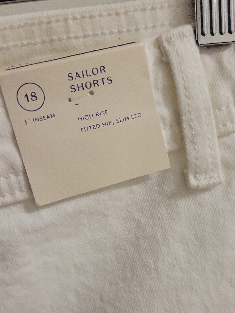 Target White Women's Denim Shorts - Sailor High-Rise Size 18 - Picture 4 of 4